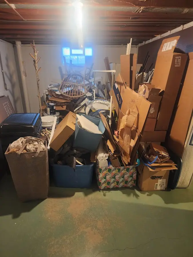 Roll-off dumpster container at job site for 4 Yard Dumpster Rental in Burleson